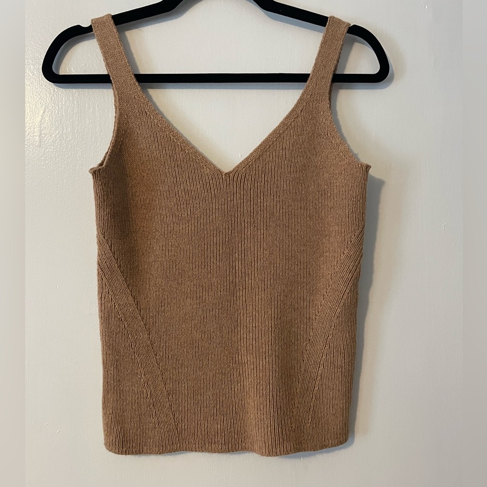 NWOT Tan sweater tank